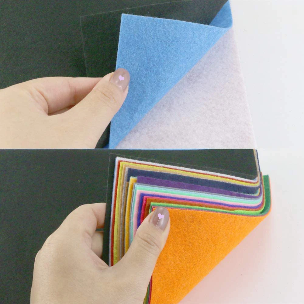 Wholesale colorful nonwoven felt fabric sheet polyester felt fabric for kids DIY craft