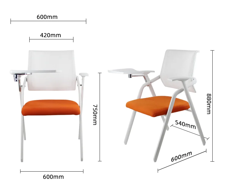 Hot selling metal student folding training chair