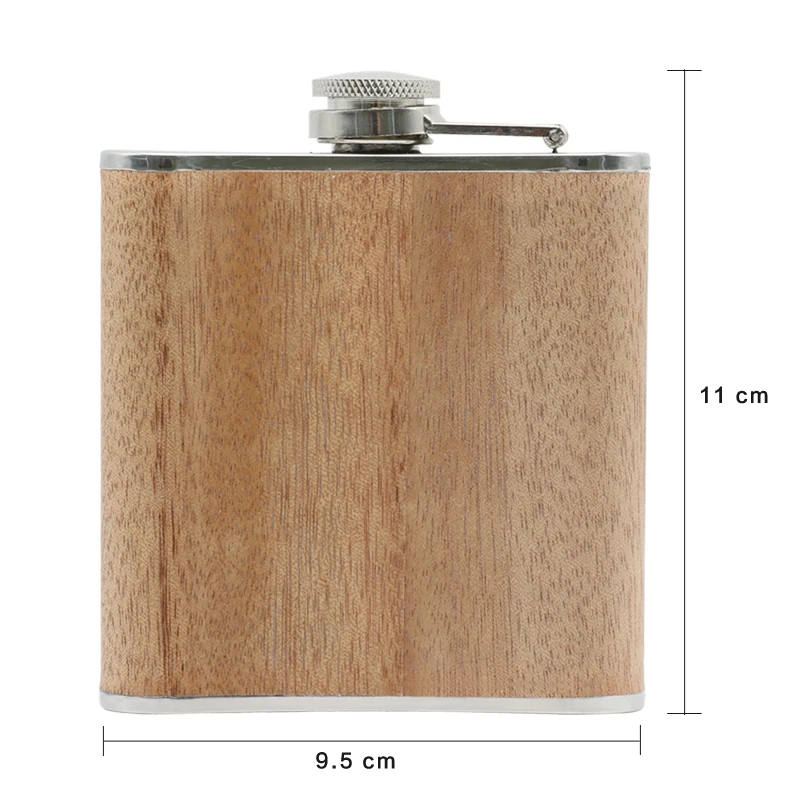 Персонализированная фляжка для виски на спиртовой основе, подарок для лучшего человека, деревянные фляжки из нержавеющей стали