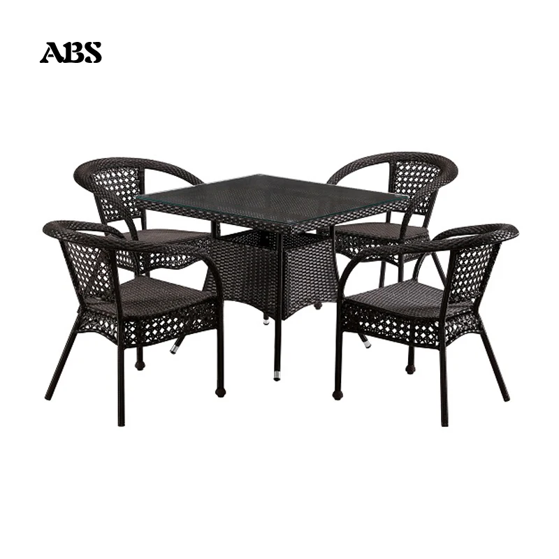 2021 Cheap price rattan table and chair good quality rattan chair for coofe table