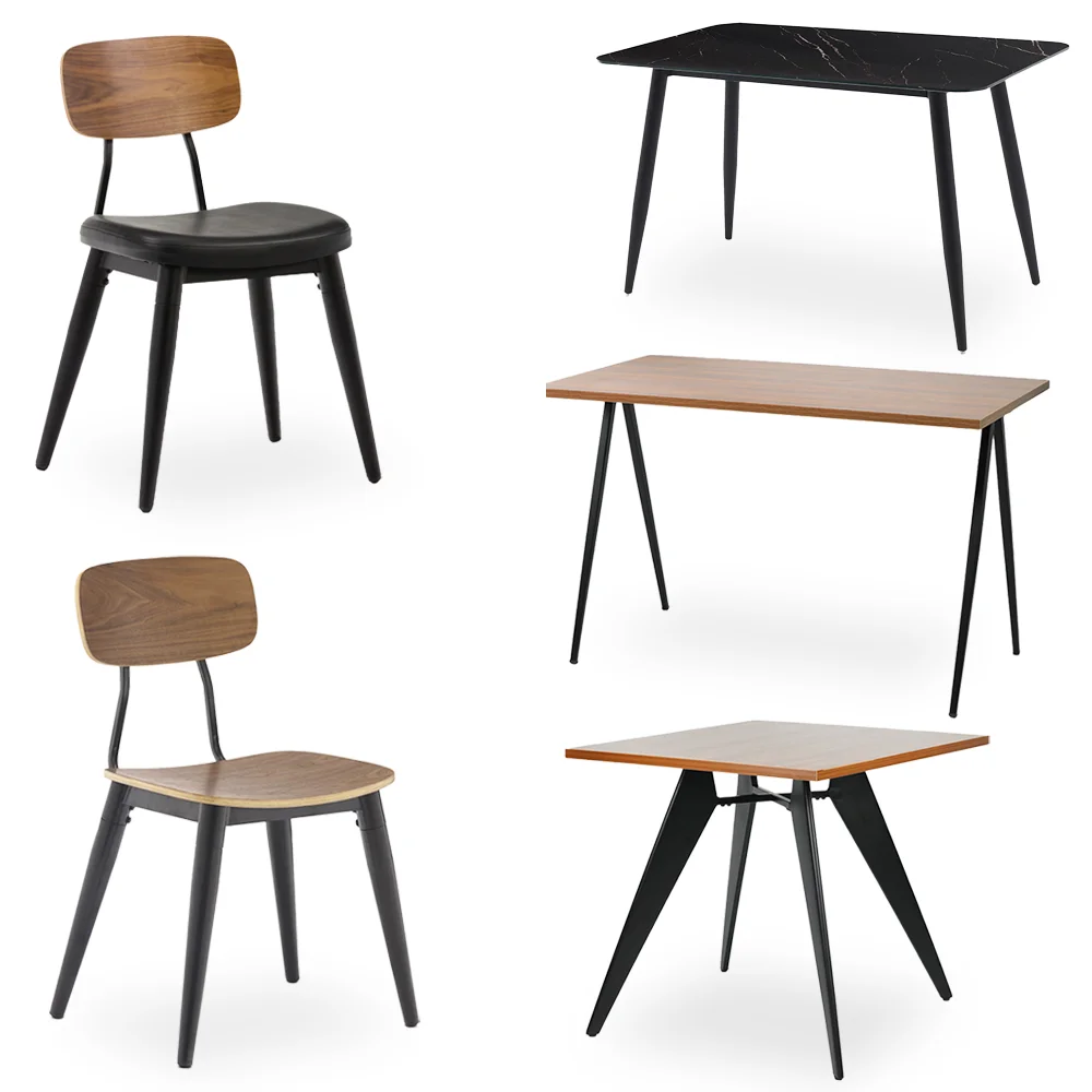 Modern Design Dining Table and Chair Set for Restaurant & Hotel Factory Supply Furniture for Cafe Restaurant Hotel Dinning Hall