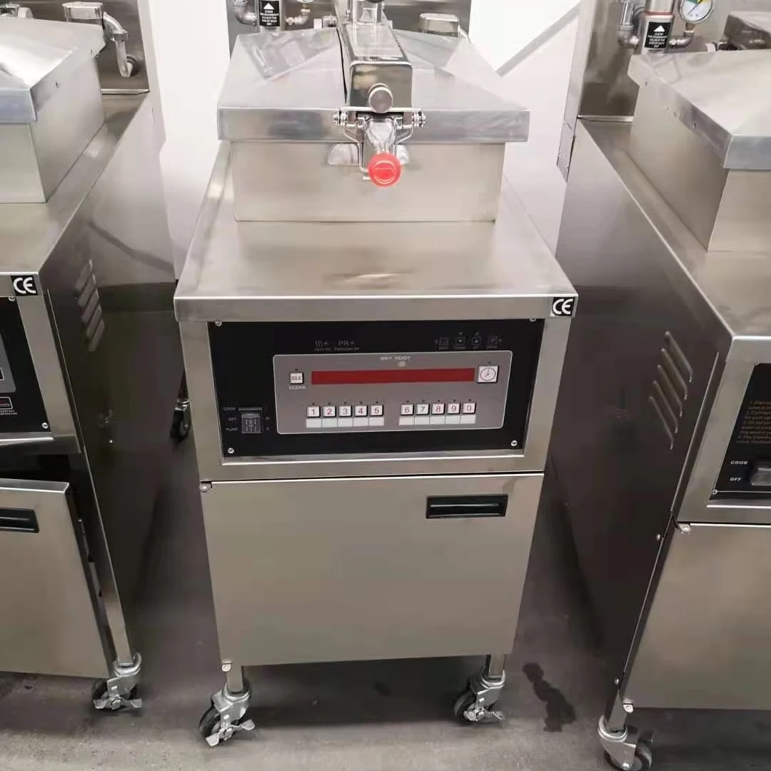 Коммерческая газовая фритюрница из нержавеющей стали с большой корзиной для жареной курицы