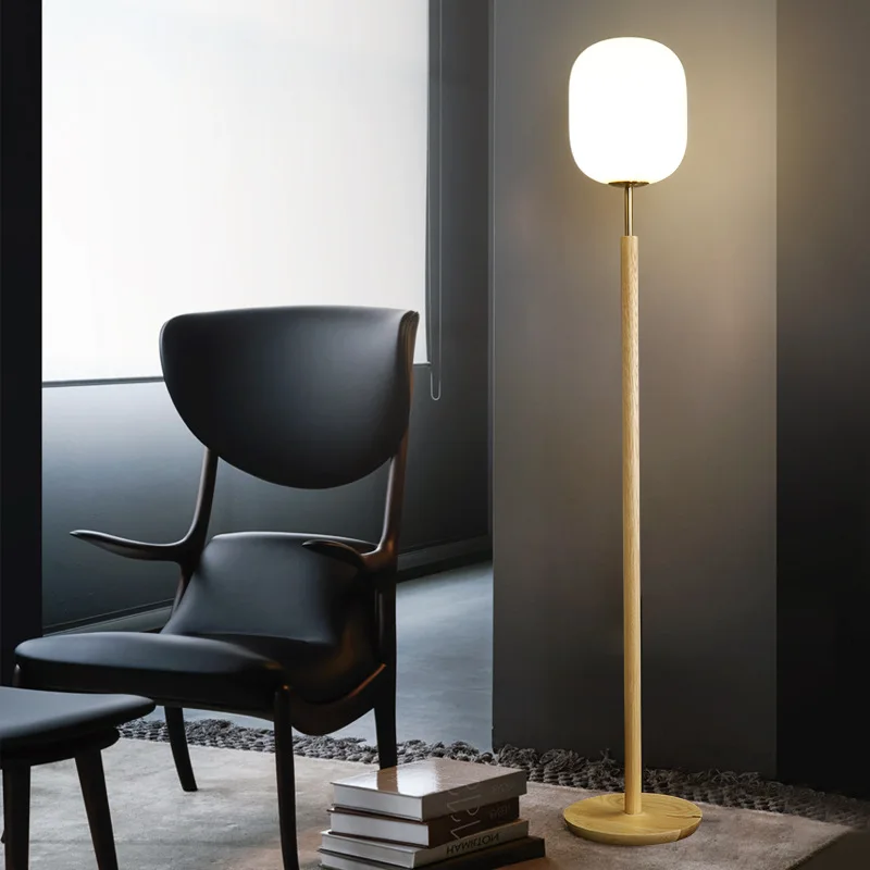 
 Декоративная Напольная Лампа для спальни, гостиной, светодиодная современная интерьерная офисная стойка, Круглый прозрачный абажур  