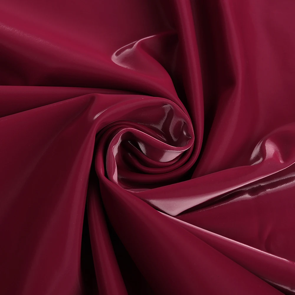 high quality glossy 2-way stretch pu leather skin-tight leggings faux leather fabric breathable artificial leather