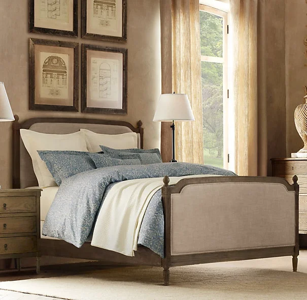 2024 Chinese Factory European Style Luxury Classic Latest Double Bed Designs Solid Wood Bed Bedroom Sets Bed