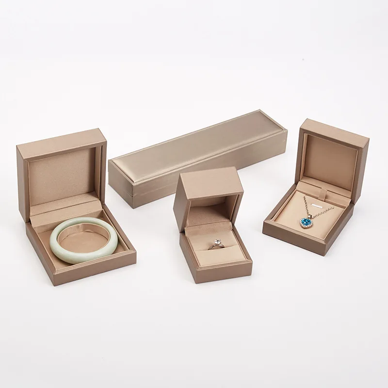 Custom Luxury Top End Pu Leather Jewelry Box Set Fashion Jewelry Gift Wedding Ring Boxes For Girl