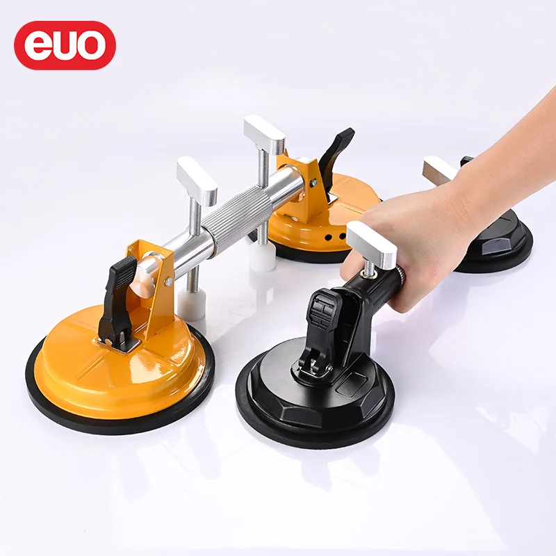 euo Heavy Duty Suction Cups Lifter Stone Vacuum Seam Setter for Pulling and Aligning Gap Joining and Leveling Tiles Flat