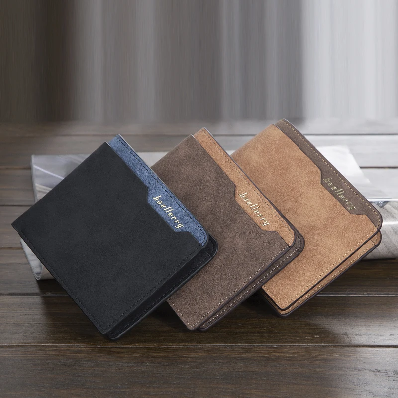 Прямая поставка с фабрики Baellerry, короткие кошельки для мужчин, мужской кошелек из искусственной кожи, сумка из коровьей кожи, брендовый мужской кошелек, чехол с держателем для карт