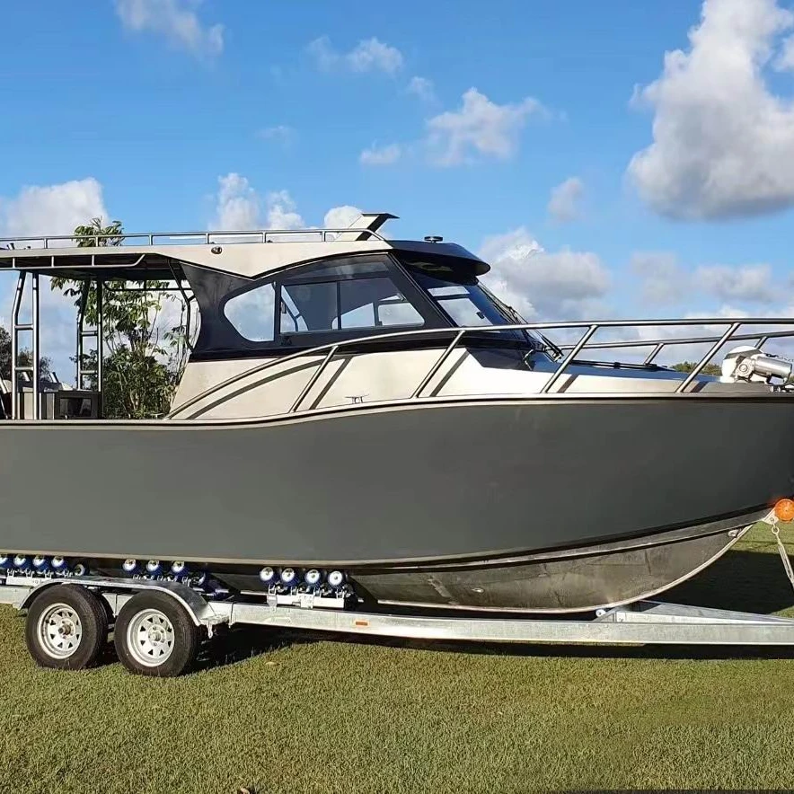 Sea King Profisher 7.5m Deep V Hull Cheap Luxury Yacht Aluminium Fishing Boat for Sale Australia