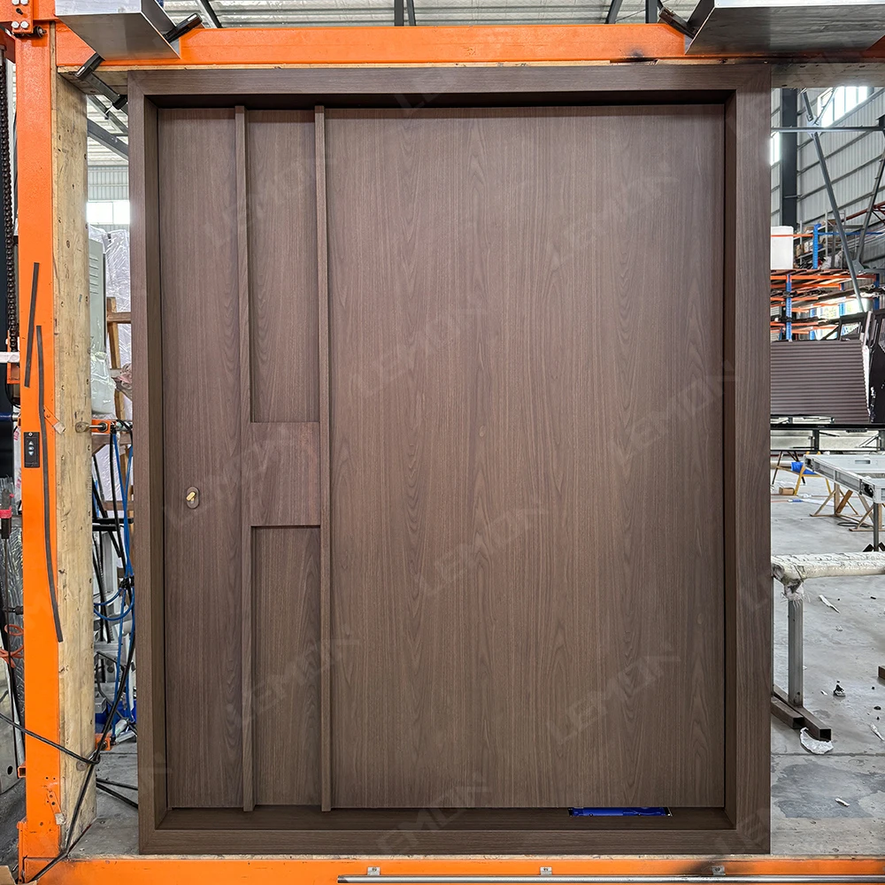 Residential Pivot Doors Modern Entry Solid Wood Exterior Security Wooden Pivot Door For Houses