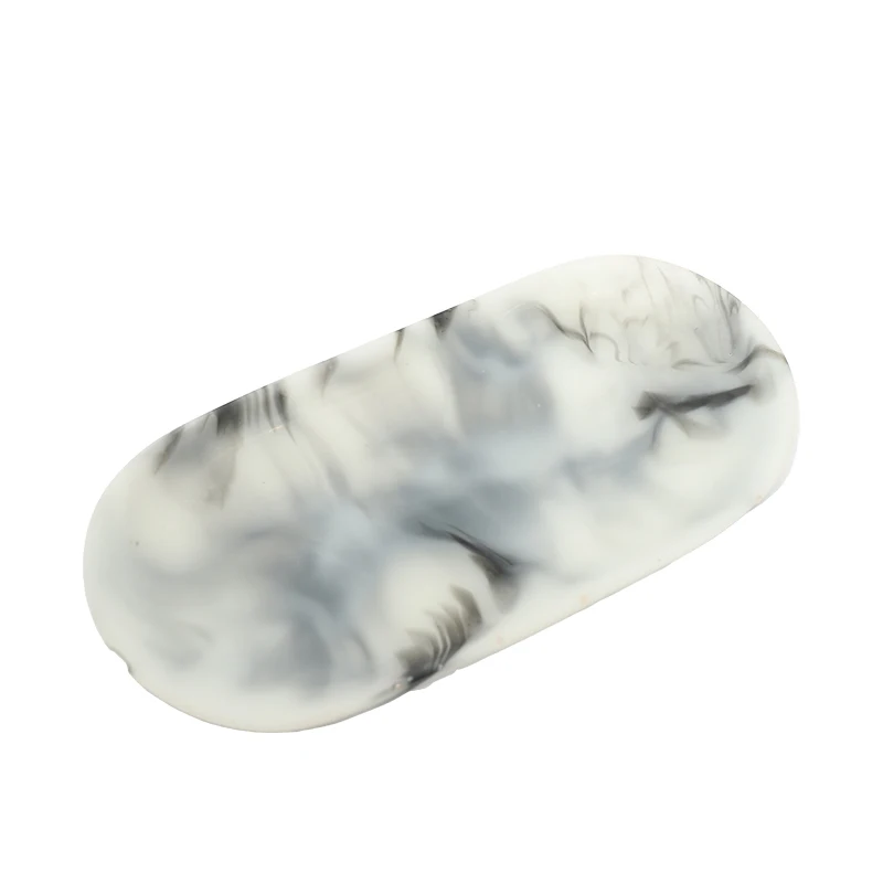 New Arrival Marble Design Cigarette Rolling Tray  Oval Resin Smoking Rolling Trays