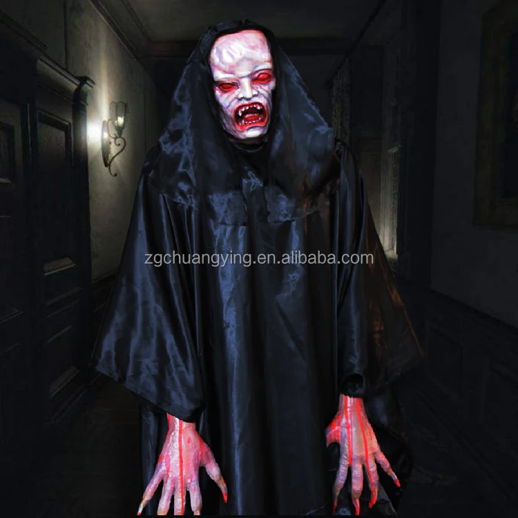 Escape Room Facility Horror Standing Zombie for Customized Handcraft Haunted House Props Animatronic Fence Zombie