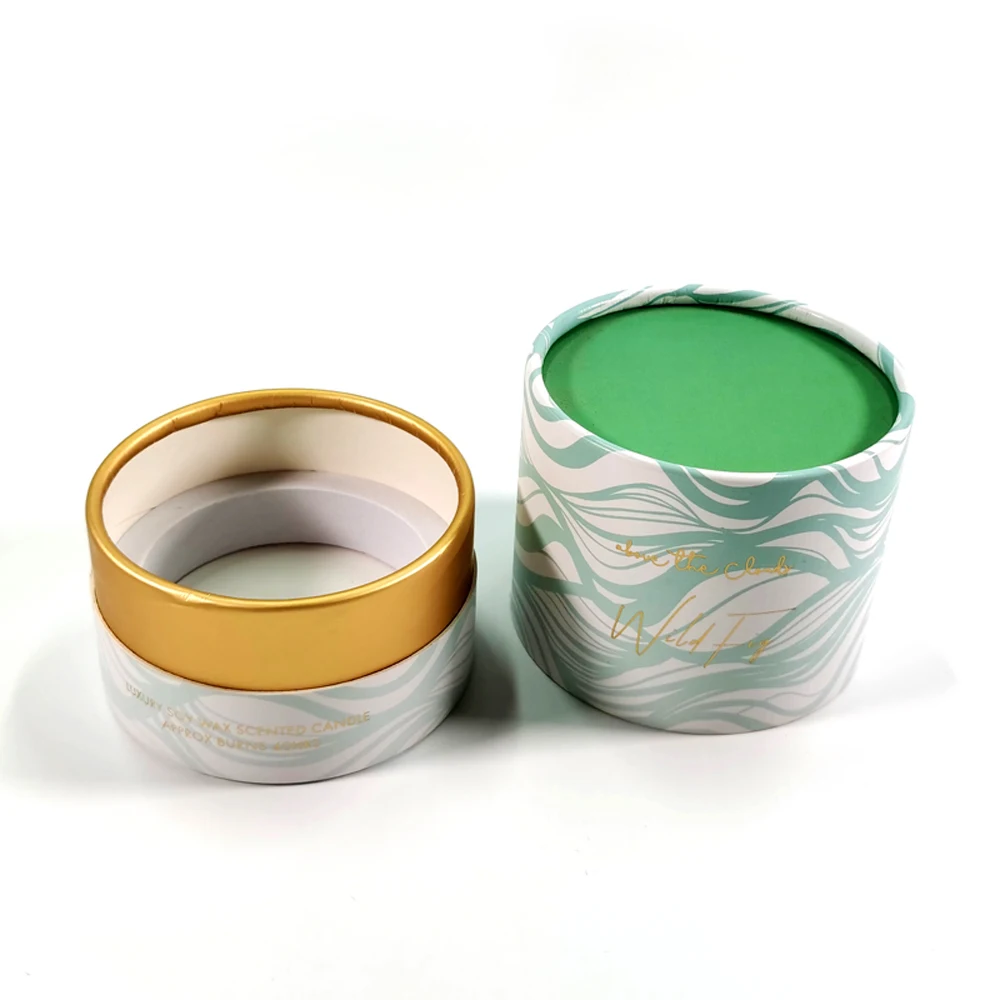 Custom Beautiful Design Kraft Brown Round Cylinder Small Packaging Gift Box Recycle Craft Paper Tube