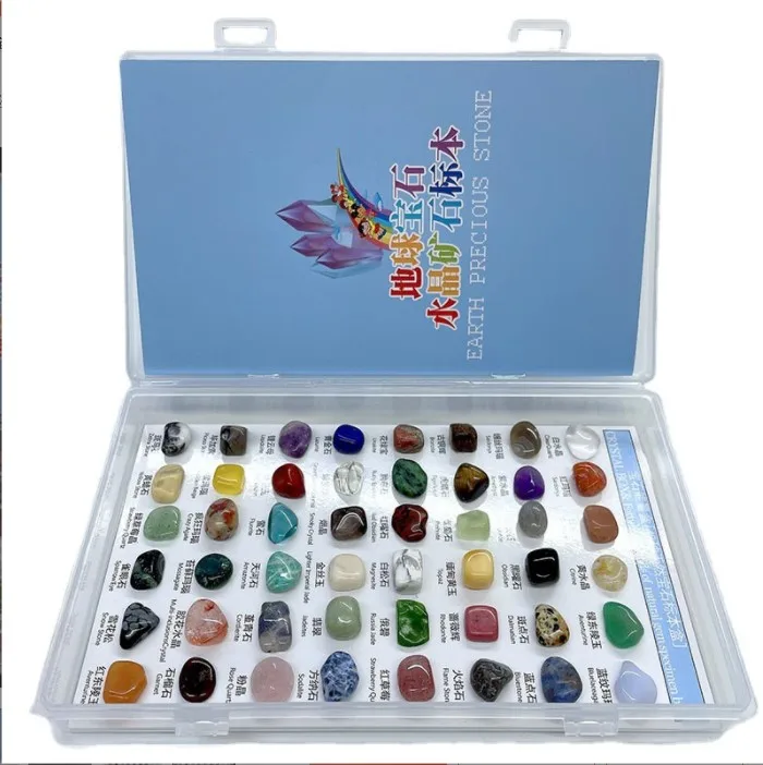 Natural crystals healing stone mineral crystal gift box ore frame specimen set specimen box original stones