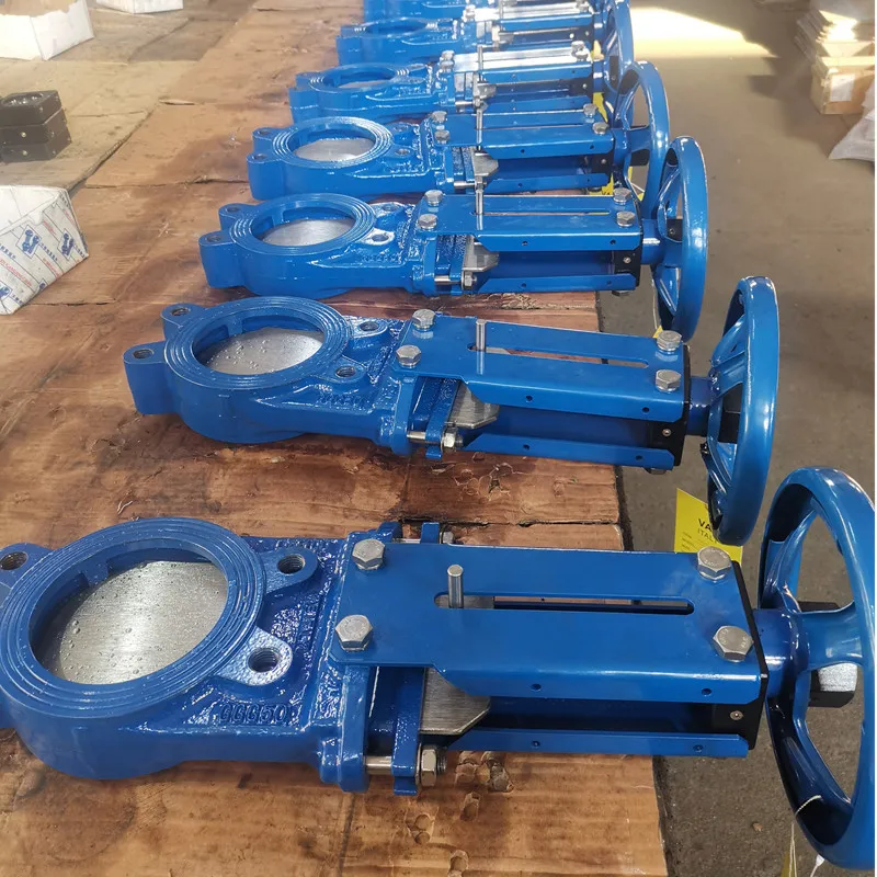 DN300 Gearbox  Knife Sliding Gate Valves with cast iron body