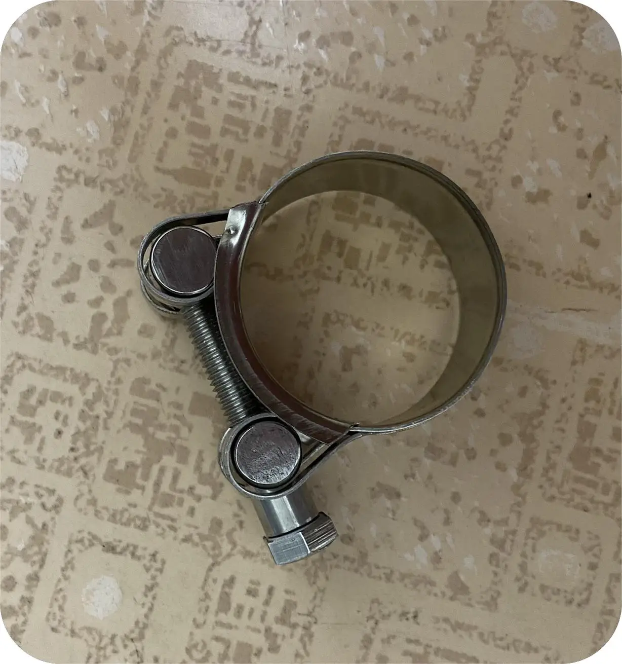 Factory Customized Hot Selling Water Heating Pipe Clamp Gas Pipe Clamp Hose Clamp Single Pipe with Rubber Natural Polishing