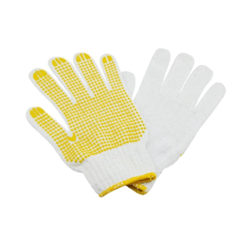 Labor Protection Safety Cotton Dotted Glove Thickened Wear Resistant Breathable Work Gloves