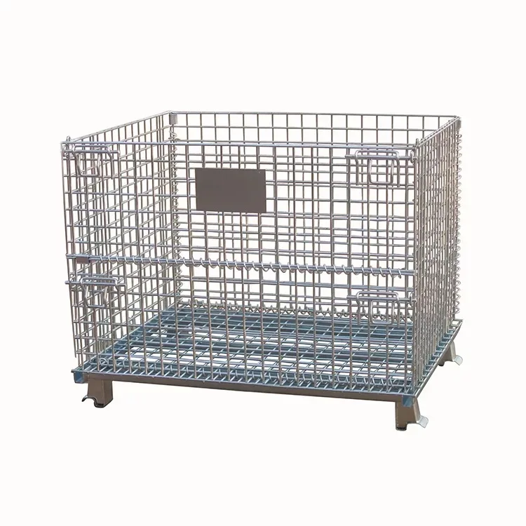 Manufacturer direct selling foldable stackable metal storage cage butterfly cage warehouse cage