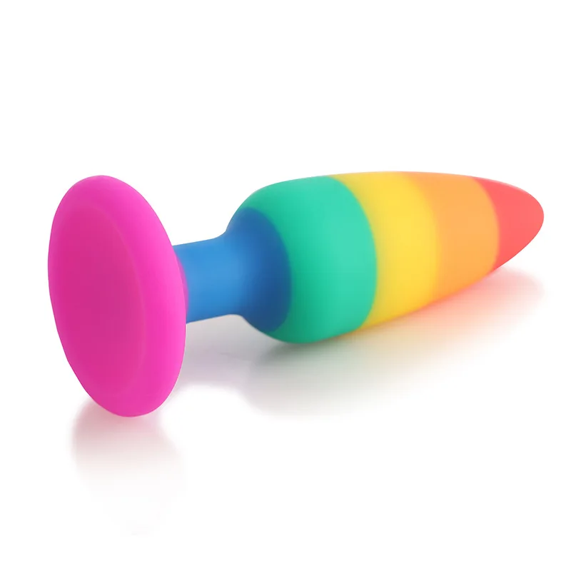 Waterproof Rainbow Anal Butt Plug  Sex Toy Factory Direct Wholesale  Anal Training SoSilicone Rainbow Anal Plugs Set