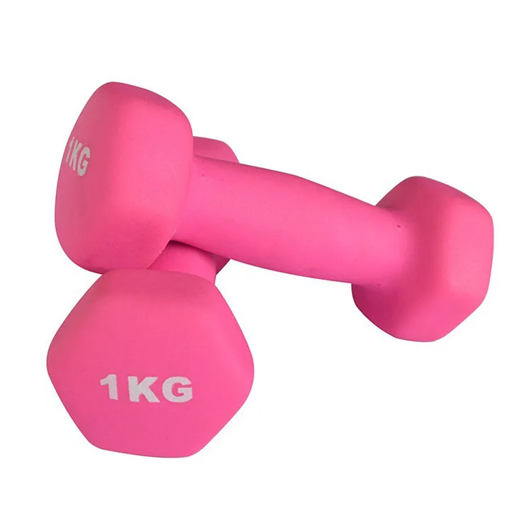 Hot Sale Colorful Home Fitness Gym Weights Cast Iron Factory Neoprene Hex Wholesale Neoprene Dumbbell Matt KG Women Box EM 15cm