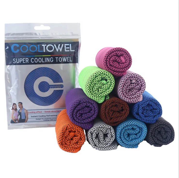 
Amzaon Hotselling UV proof traveling gym sport keep body temperature lower quick cooling ice cool towel Instant cooling towel 