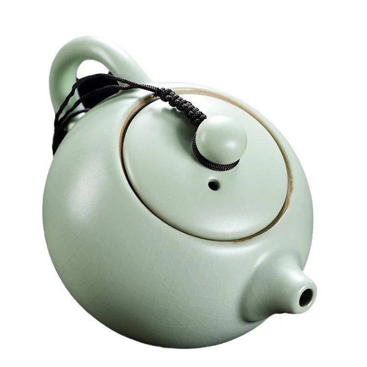 Harmony Hot Selling Ru Kiln Tea Pot Ceramic Kung Fu Tea Pot Ru Porcelain Set Filter Household Chinese Teapot