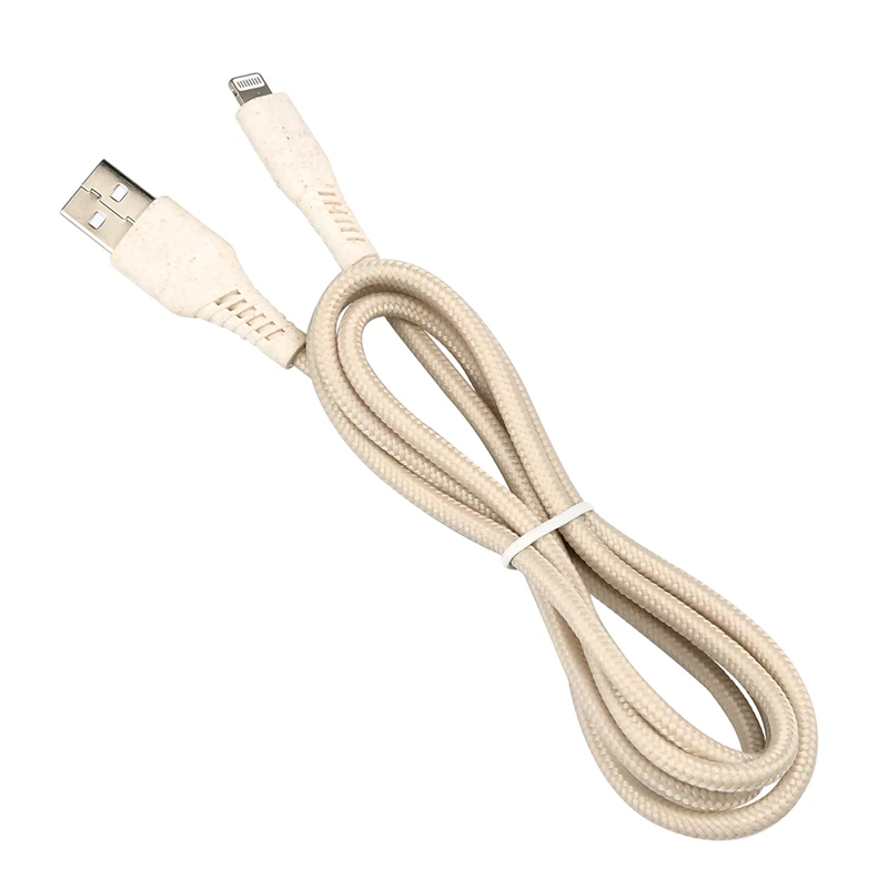 Fast charge Quick Transmission wheat straw fiber Material Cables Biodegradable USB Data Cable