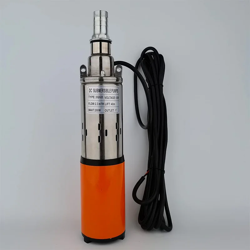 ZOHAG DC 12V Farm & Ranch Solar Water Pump Submersible Well Booster Pump 100ft Lift