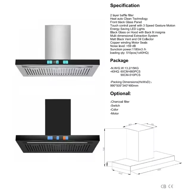 Kitchen Extractor 90cm Smart Range Hood 900mm Kitchen Hood