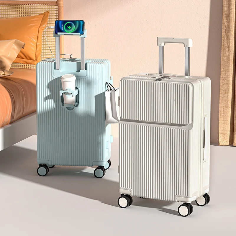 Korean Wholesale Hot Sale Universal Wheel 20 24 28 inch Password Hard PP Travel Style Luggage Bag Set Carry On Suitcase