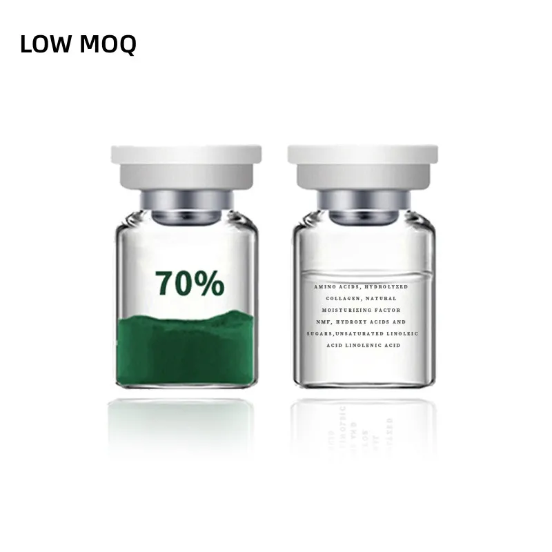 Custom logo 5ml whitening melasma sponge microneedle peel serum seaweed extract microneedling mesotherapy