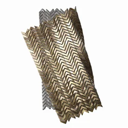 Hot Selling Customized Strip Golden Silver Living Room Bathroom Tile Aluminum Mosaic With Metal