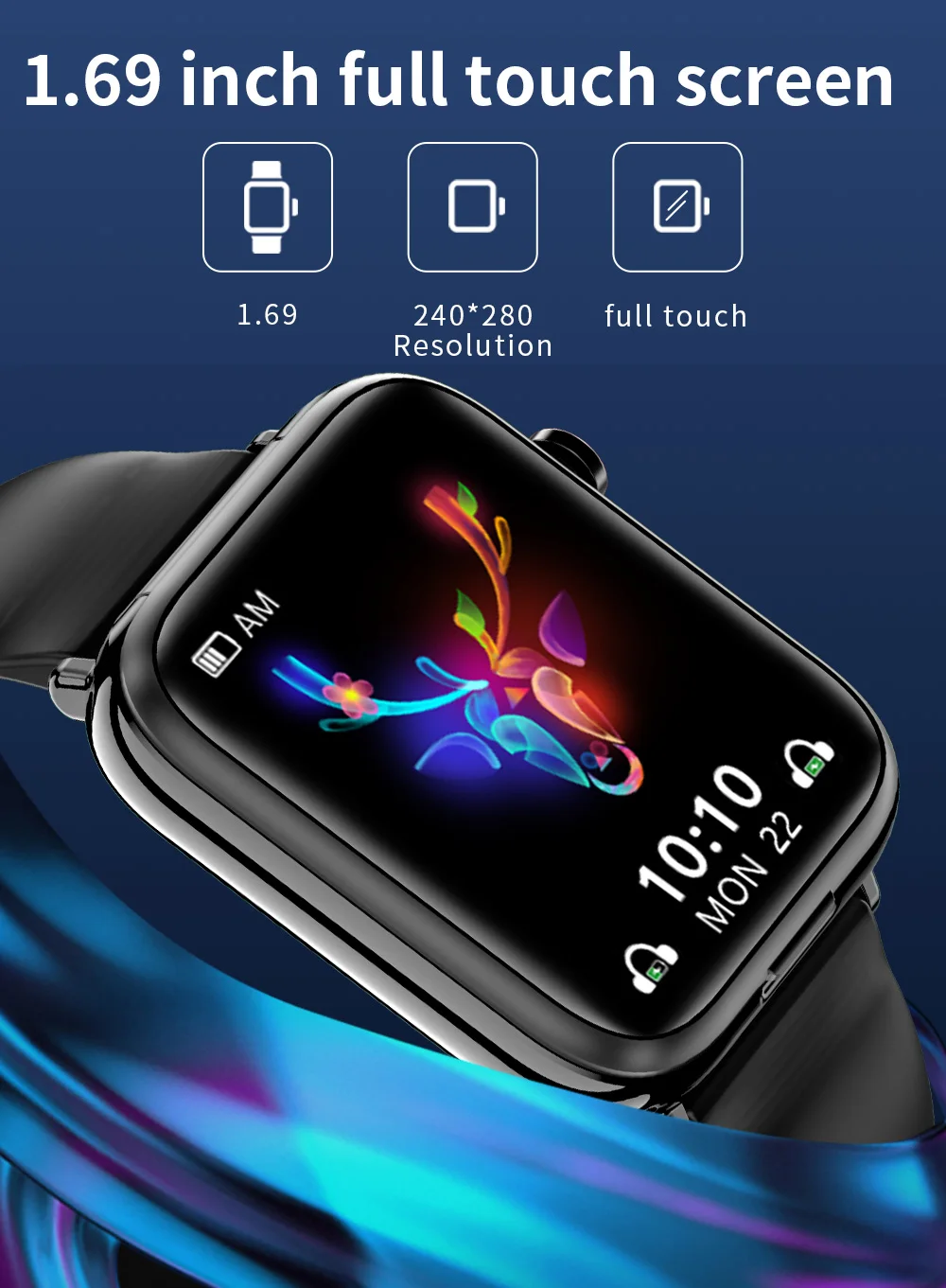 Smart watch fitness health heart rate Wireless 2 in 1 earbuds bracelet sport modes music earphone smart watch