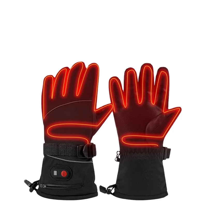 electric ski heat resistant insulation gloves heated motorcycle winter gloves rechargeable gloves high heating resistance