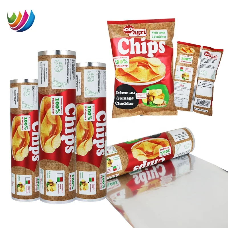 Manufacturer Flexible Packaging Roll Stock Film PET BOPP Material Snack Potato Tortilla Corn Grain Plantain Banana Chips Film