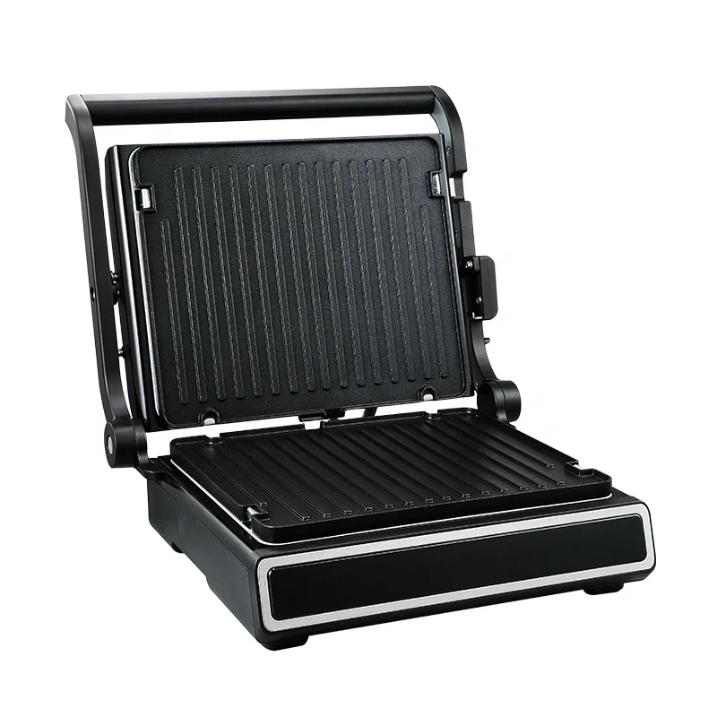 Multi-function Electric Contact Grill Plastic Housing Die-casting Handle LED Display 11 Preset Programs Touch Panel Grill