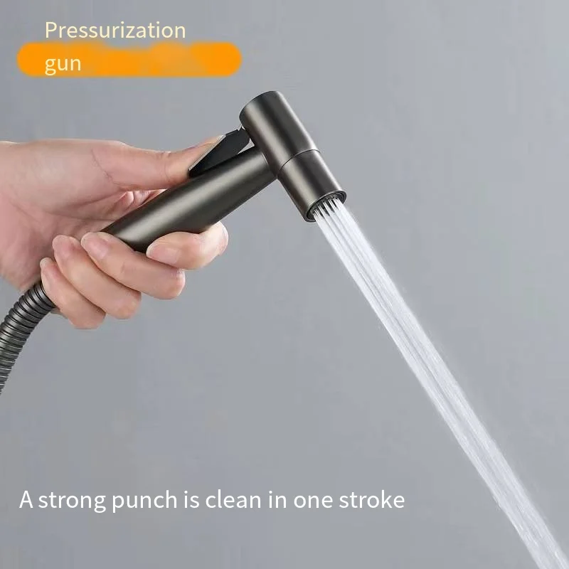 Toilet spray gun Portable jet fresh water shower holder wall mounted No drilling high pressure handheld toilet water spray kit