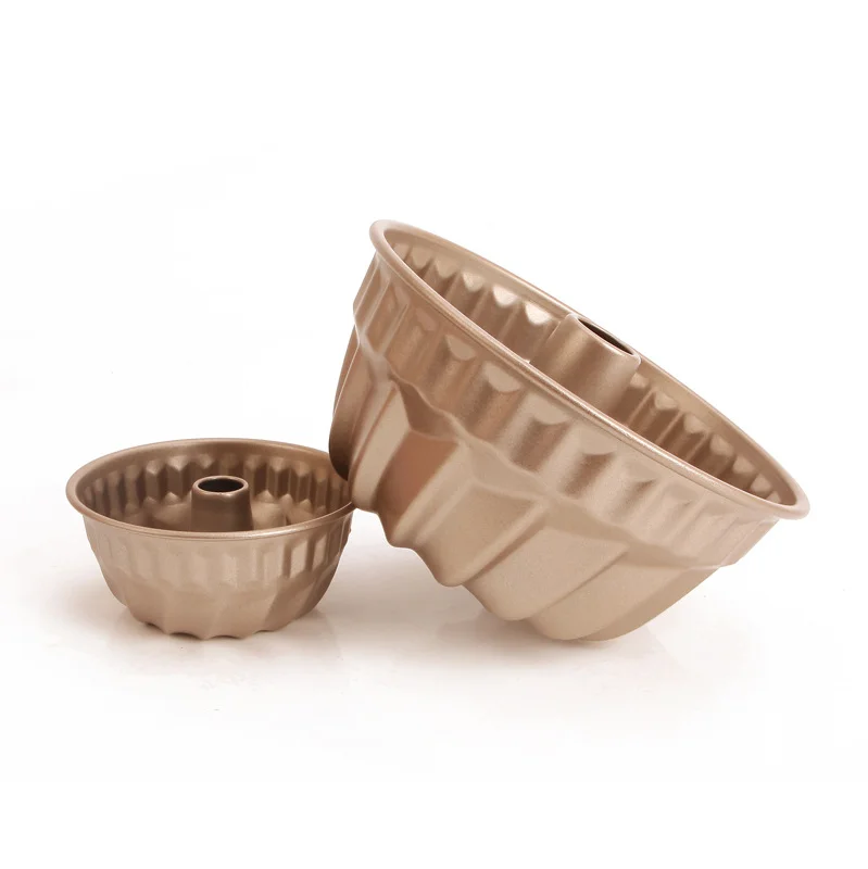 Heavy Duty Non-stick Bakeware Carbon Steel Cooking Light Fluted Tube Cake Pan Cake Baking Mould