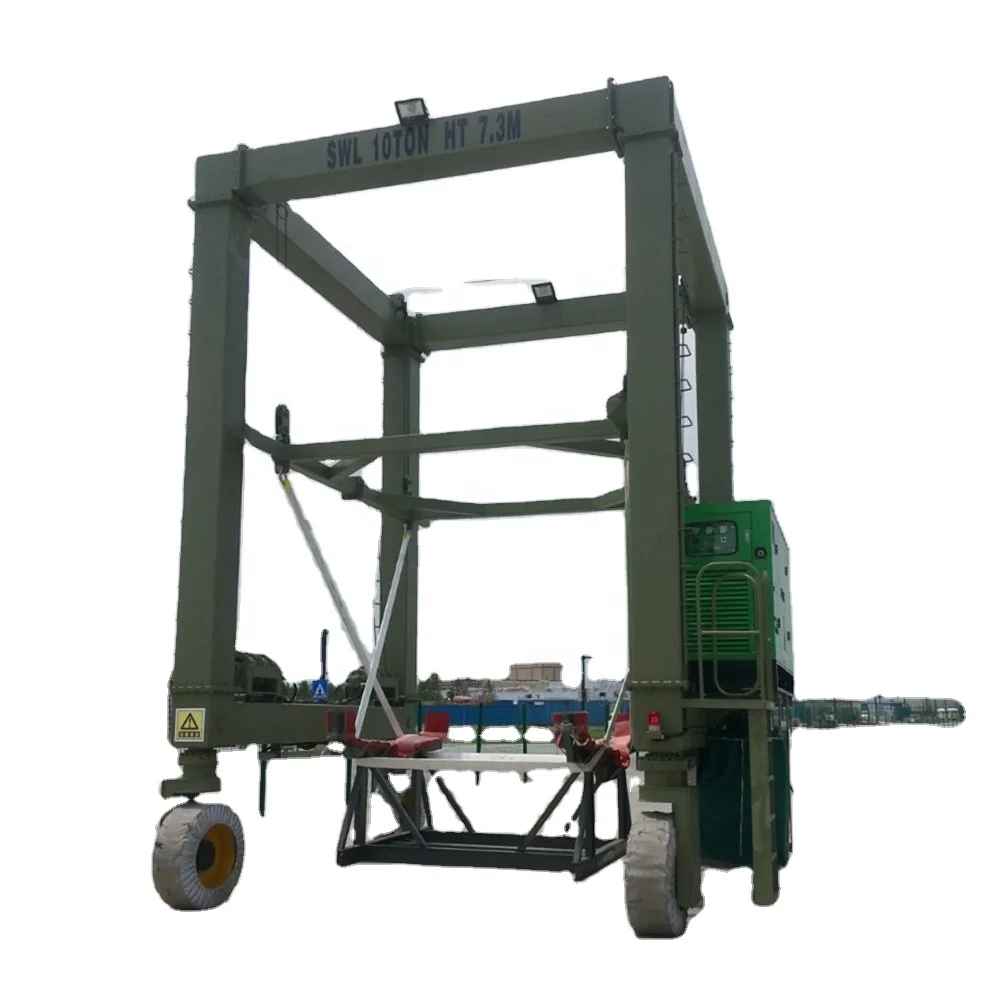 2024 Hot Sale Four Wheels Rubber Tyre Boat Lifting Gantry Crane