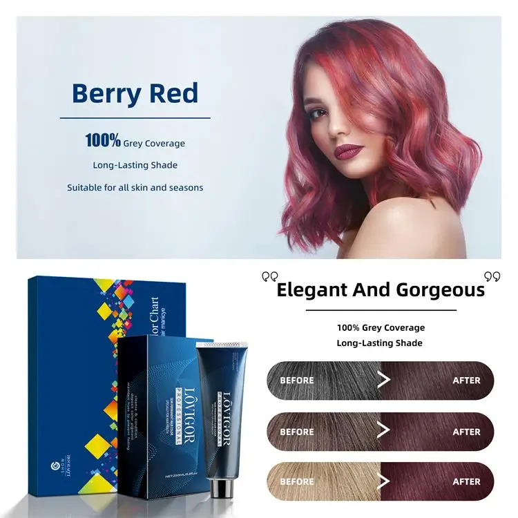 Manufacturer wholesale custom label salon hair color green hair dye all colors salon semi permanent hair color cream