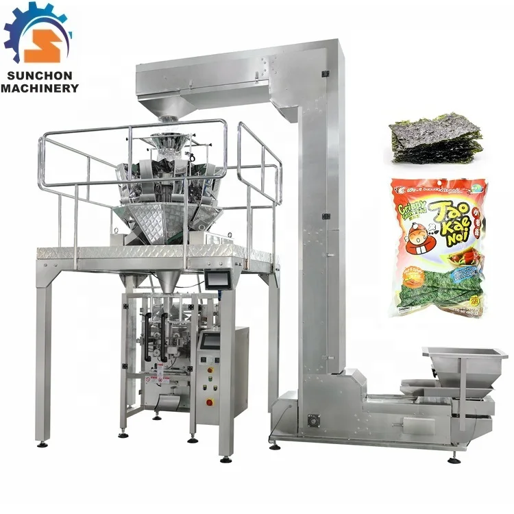 Multifunctional 50g Automatic Crispy Seaweed Sanck Food Pouch Packing Machine