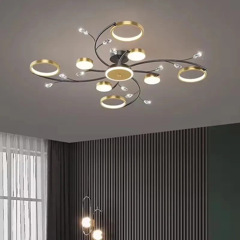 Nordic Post-Modern LED Ceiling Light Minimalist Modern Home Indoor Lighting Luxury 110W Smart Ceiling Lamp