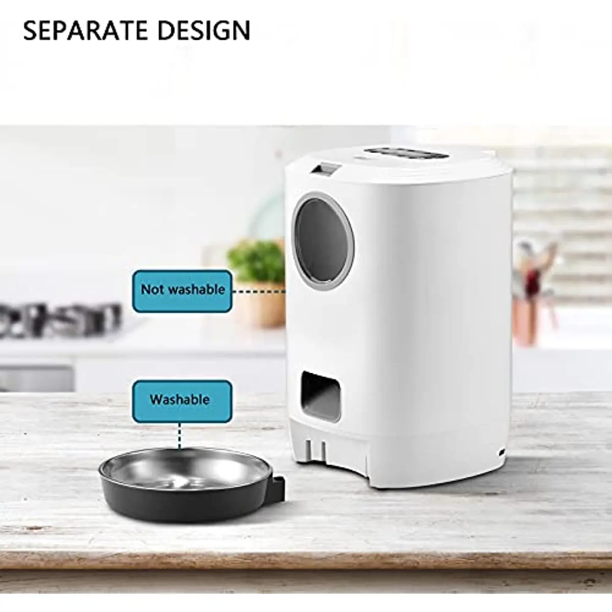 4.5L Smart Pet Feeder With Vsible Windows Smart Pet Feeder for Cat and Dogs Auto 4 Meals Feeding Button Control Dog Feeder