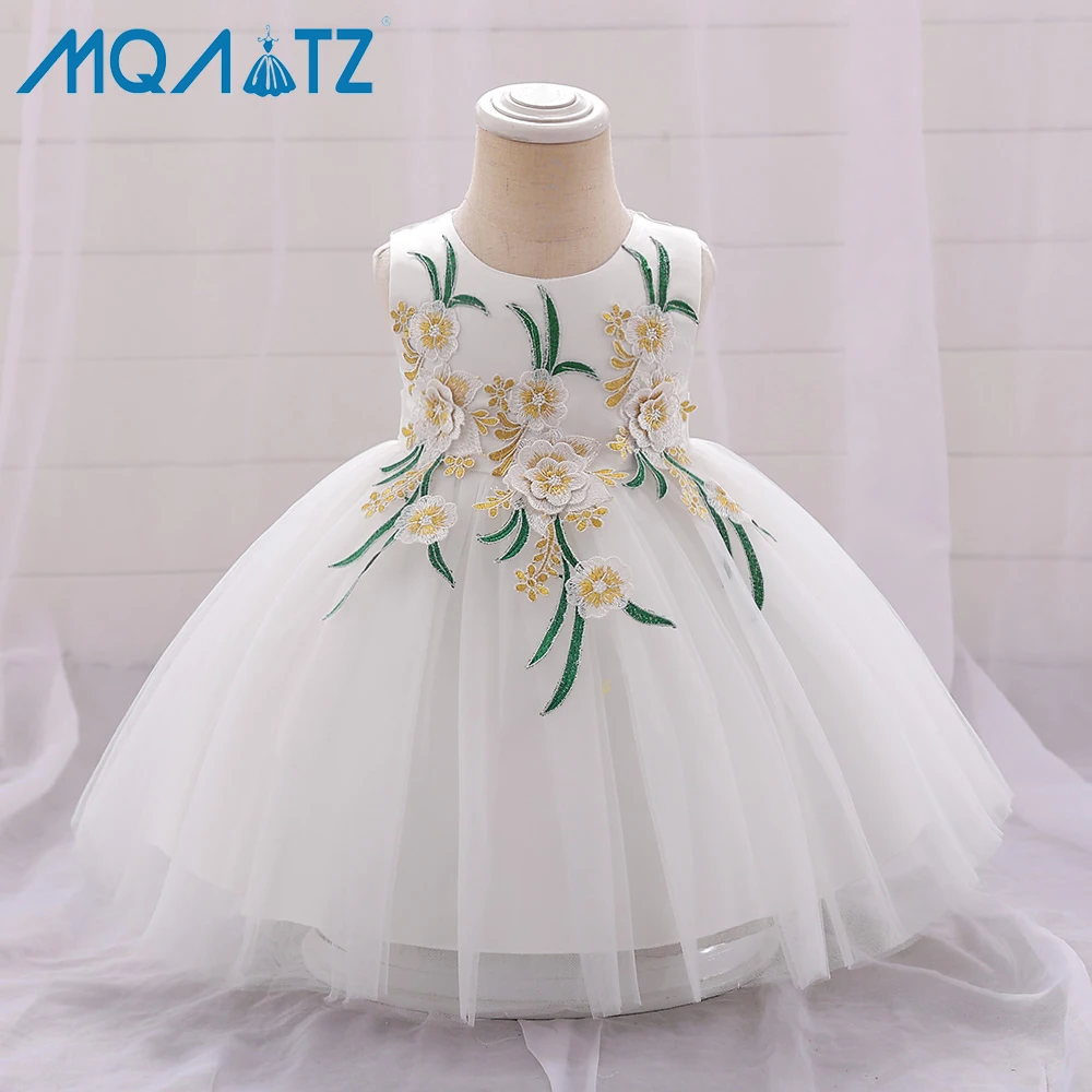 MQATZ Embroidery Summer Girl Formal Dresses Baby Frock Party Wear 2 Years Girl Birthday Dress
