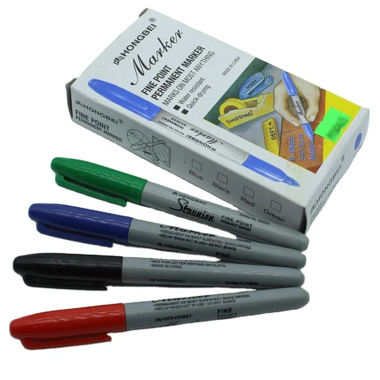 3 colors oil-based markers Permanent water-resistant ink Marker Pen set writing on the surface of different materials