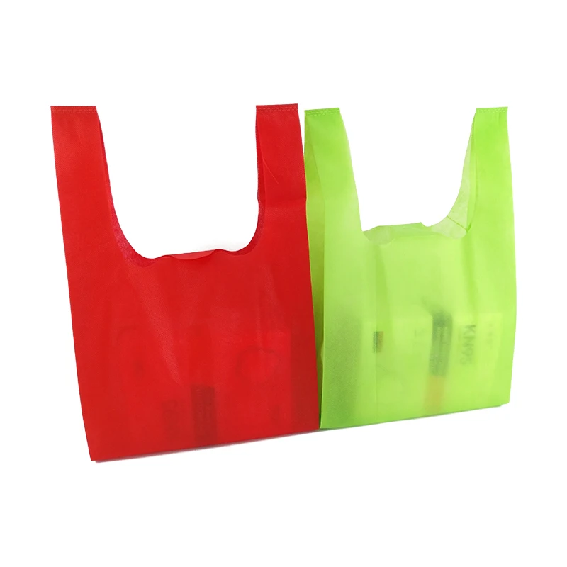 Wholesale custom good price tshirt bag gift shopping tote bags with handle manufacturer eco-friendly biodegradable die cut bags