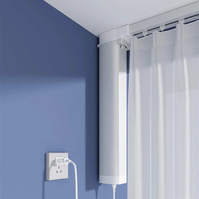 Wifi Smart Motorized Aluminum Curtain Motor And Track Wall Mounted Electric Curtain Rails