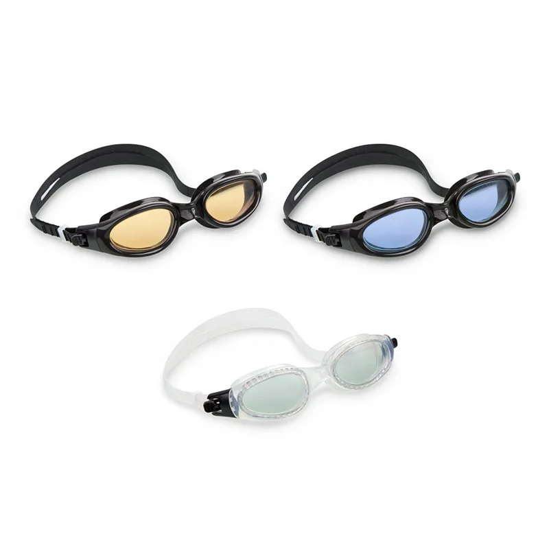 INTEX 55692 Adult Racing anti fog Silicone Swimming Pool Goggles Waterproof Acrylic Swimming Glasses