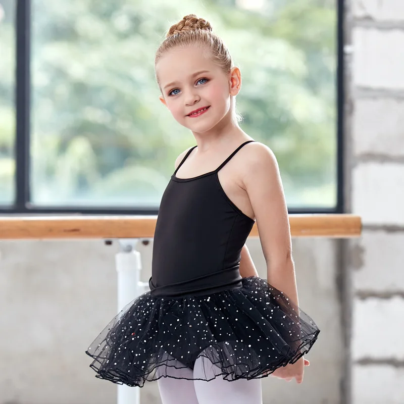 pds982 Hot Sale High Quality Cute Kids Girls Pink Light Purple Ballet Tutu Dance Dress Flutterfly Sleeves Ballet Costume