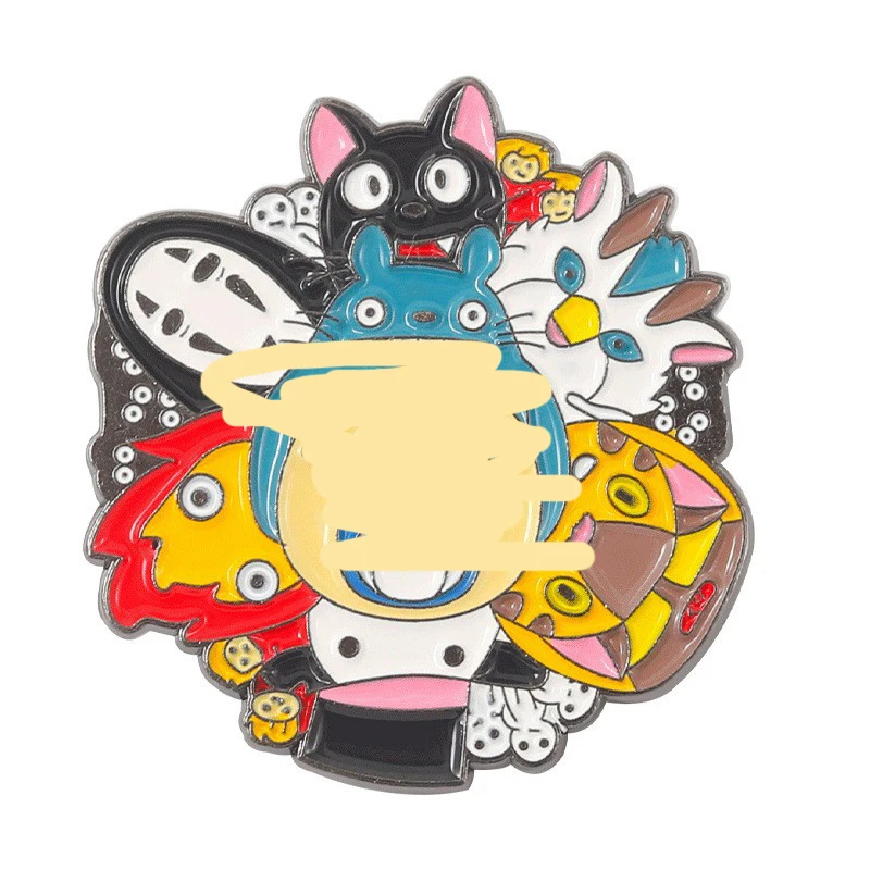 Wholesale Hot Spirited Away Ogino Chihiro Nigihayami Kohakunushi No Face Man Japanese Anime Alloy Badge Brooch Pin